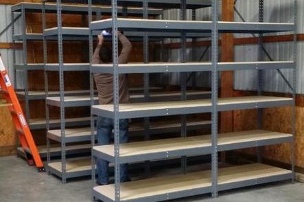 Double Rivet Warehouse Shelving with Particle Board
