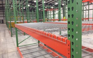 Used Teardrop Style Warehouse Racking and Wire Decking
