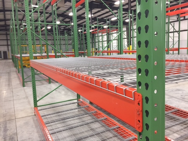 Used Teardrop Style Warehouse Racking and Wire Decking