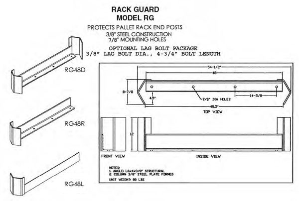 Rack Guard Model spec sheey