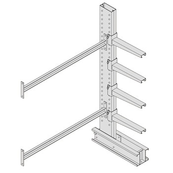 Meco Series 1000 Cantilever Rack diagram