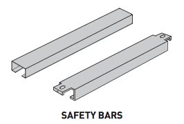 Pallet support Safety Bars illustration