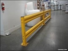 Shipping guardrail in warehouse