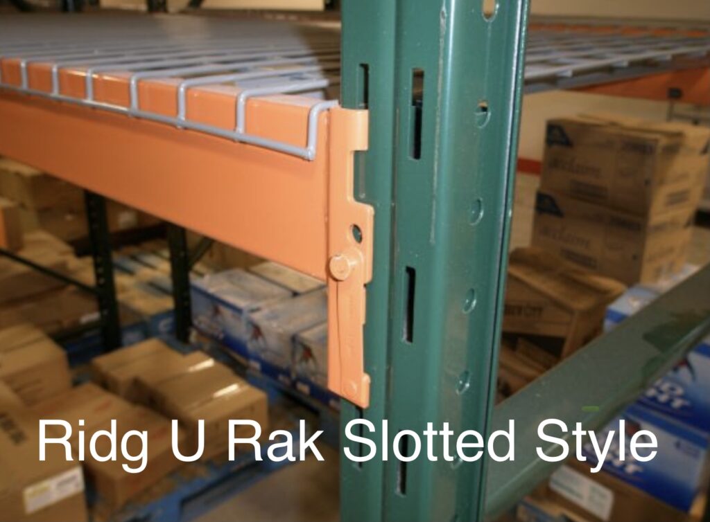 Used Ridge U Rak Slotted Style Pallet Racking