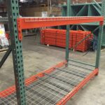 One Section of Husky Teardrop Pallet Rack Uprights, Beams and Wire Decks