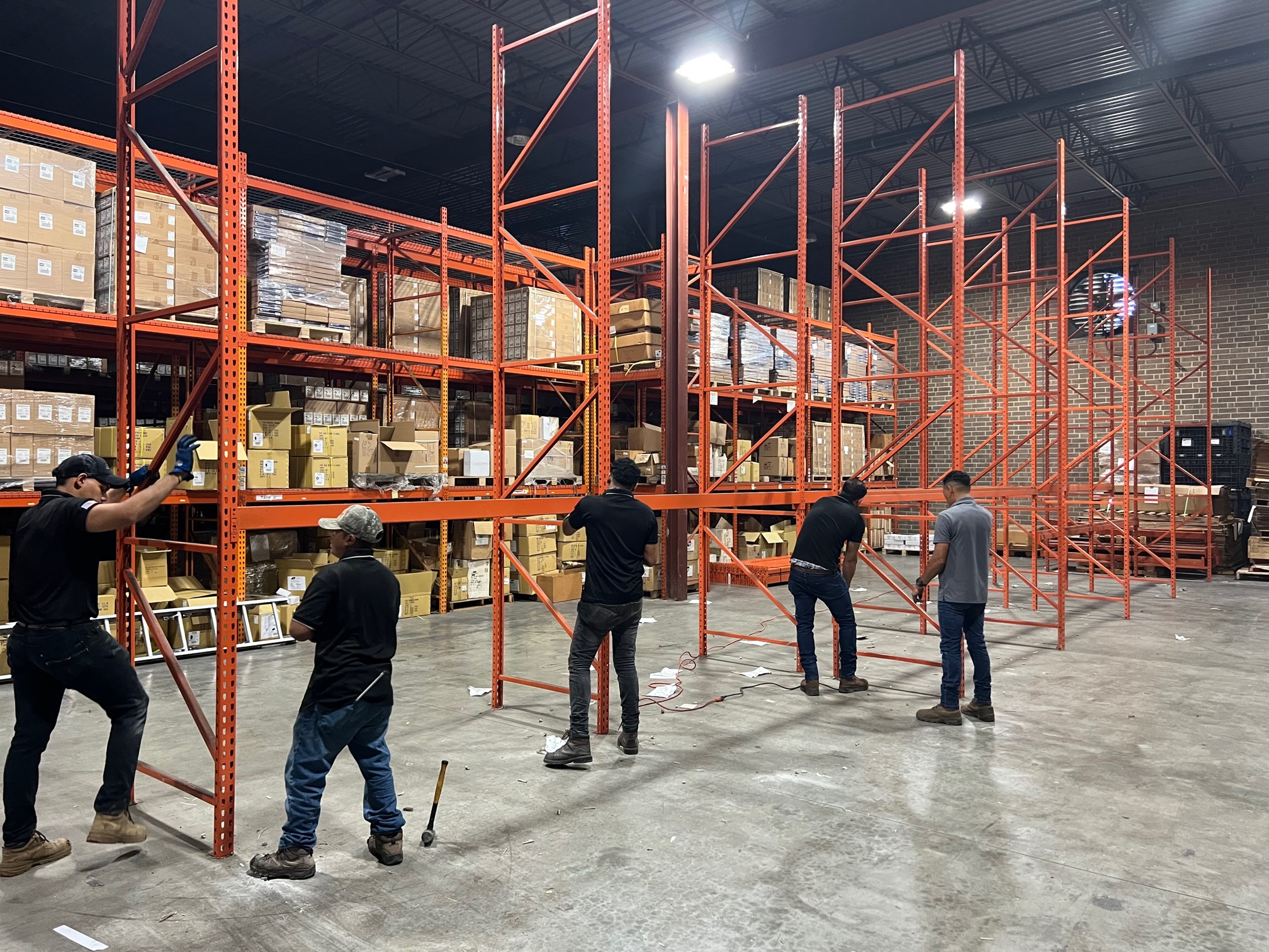 Industrial storage pallet racking dismantle and removal North Carolina