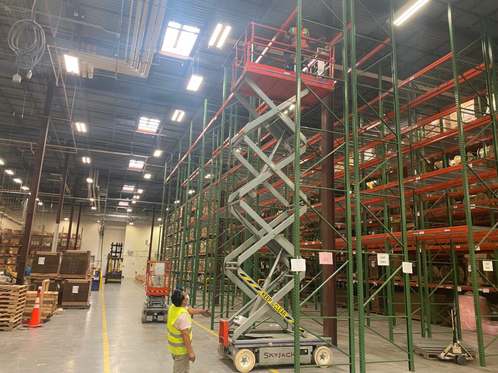 Warehouse rack shelving liquidation, purchase, we buy used pallet racking, dismantle and remove