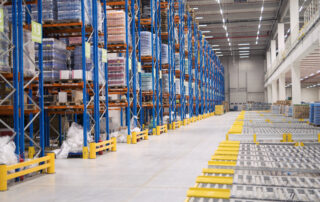 rows of pallet racks - pallet rack load capacity concept