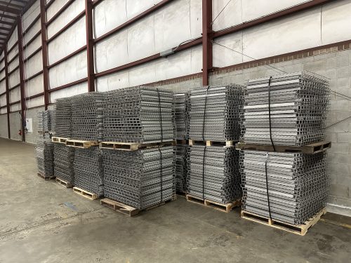 Used wire decks for pallet rack, wire mesh grids 36'' deep x 46'' wide
